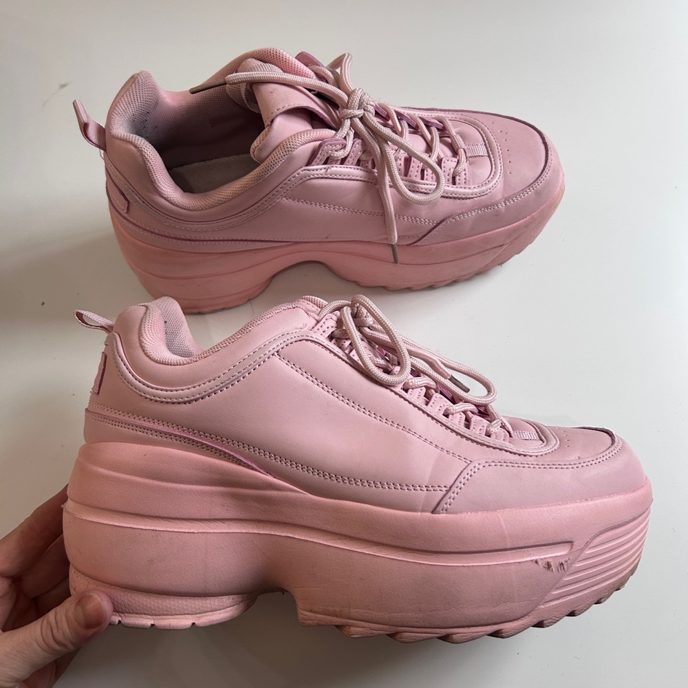 Pink Women's Platform Sneakers